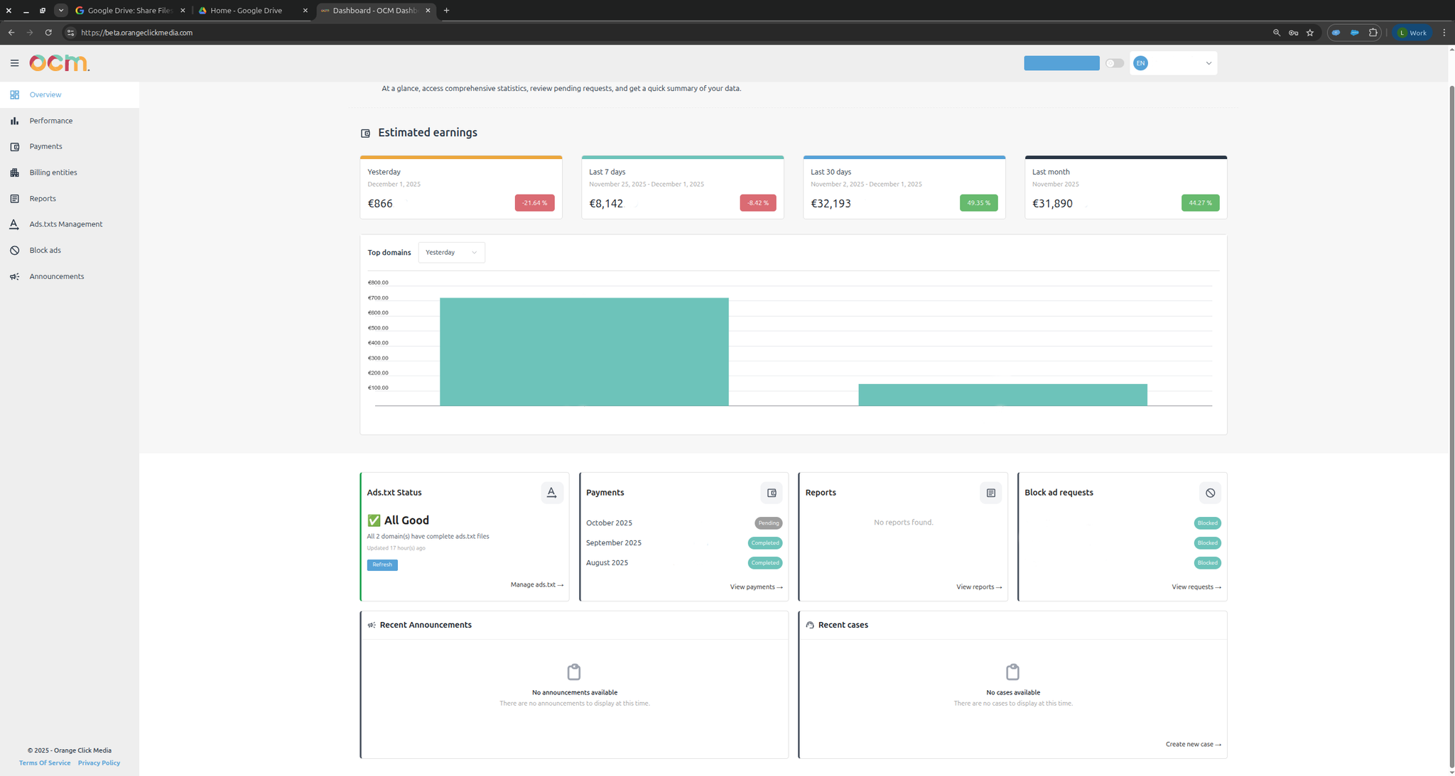Dashboard Overview