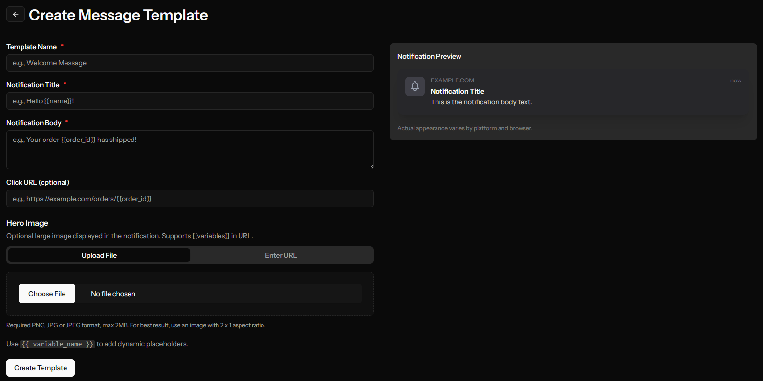 Using variables and live preview in the OCM Pulse template editor