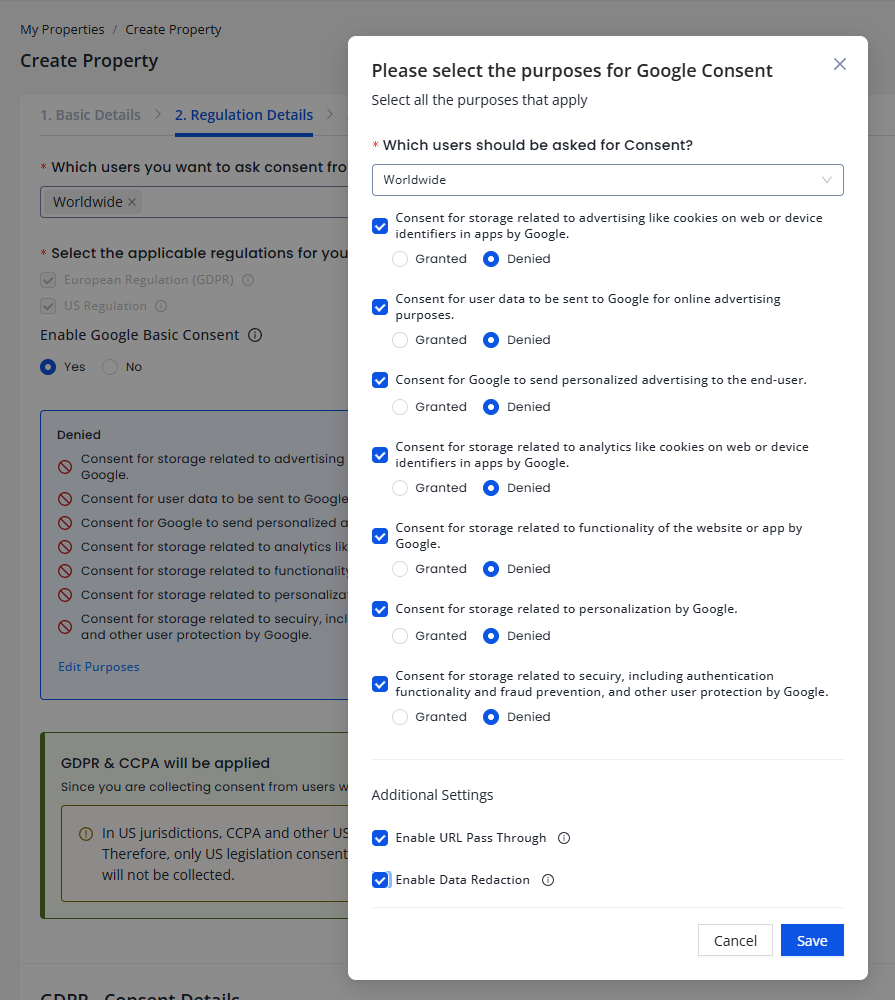 Google Consent - Correct Configuration